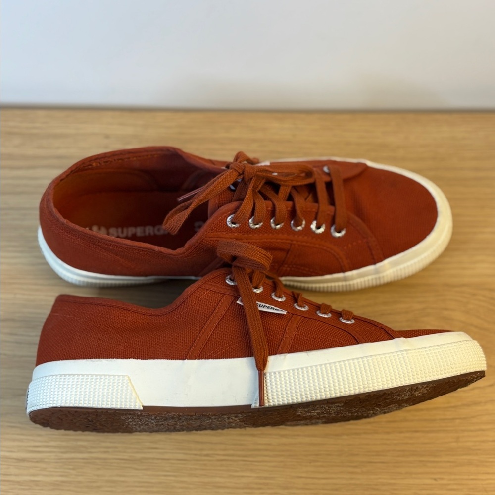 Superga Men's‎ Burnt Orange Canvas Sneakers Size 43 US 10